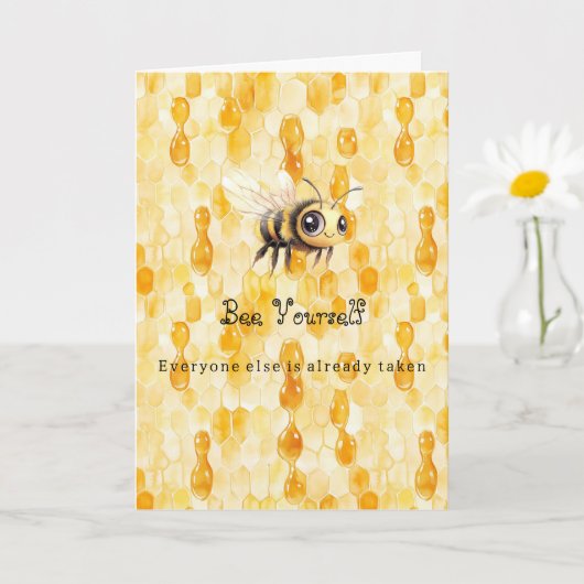 Bee Yourself Gold Honey Karte (Kleine Pflanze)