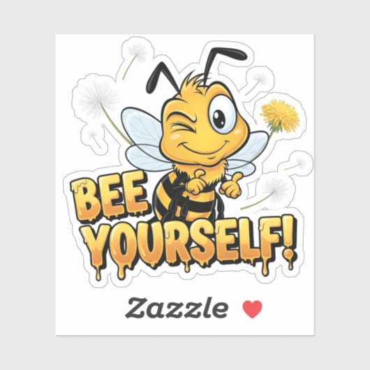 Bee Yourself Sticker (Blatt)