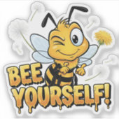 Bee Yourself Sticker (Vorderseite)