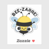 Bee-zarre Funny Bizarre Bee Pun Aufkleber (Blatt)