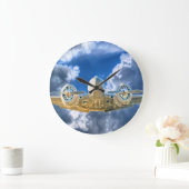 Beech 18 Flying High Design Große Wanduhr (Zuhause)