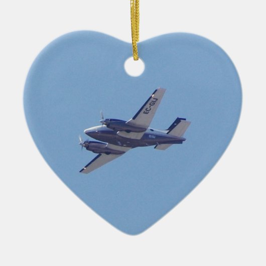 Beech B90 King Air Keramik Ornament (Vorne)