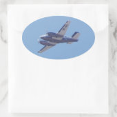 Beech B90 King Air Ovaler Aufkleber (Tasche)
