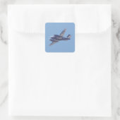 Beech B90 King Air Quadratischer Aufkleber (Tasche)