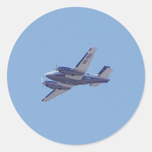 Beech B90 King Air Runder Aufkleber (Vorderseite)