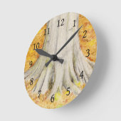 Beech Feet Runde Wanduhr (Winkel)