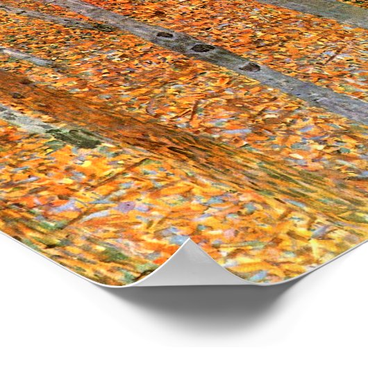 Beech Forest von Gustav Klimt Fine Art Poster Prin (Ecke)