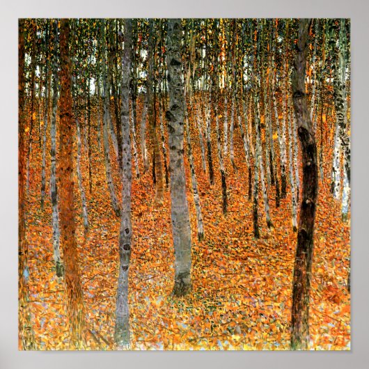 Beech Forest von Gustav Klimt Fine Art Poster Prin (Vorne)