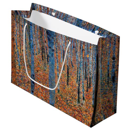 Beech Grove, Gustav Klimt Große Geschenktüte (Vorderseite Schrägansicht)