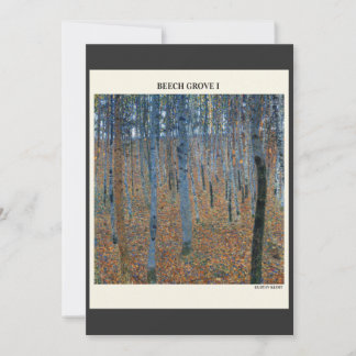 Beech Grove I by Gustav Klimt Vintage modern art Einladung