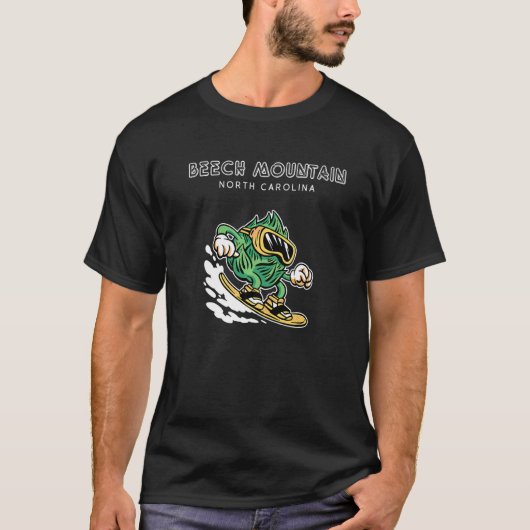 Beech Mountain North Carolina - Funny Snowboarden T-Shirt (Vorderseite)
