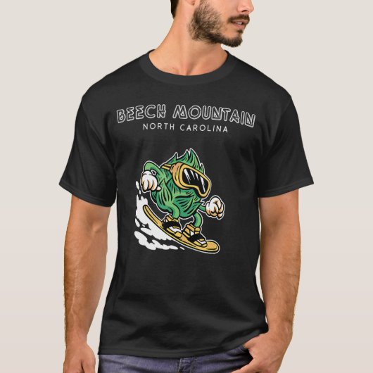 Beech Mountain North Carolina Snowboarder T-Shirt (Vorderseite)