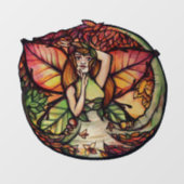 Beech Tree Fairy Nature Lovers Fensteraufkleber (Blatt)
