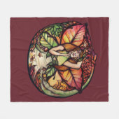 Beech Tree Fairy Nature Lovers Fleecedecke (Vorderseite (Horizontal))