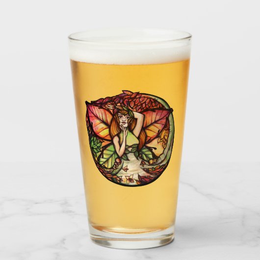 Beech Tree Fairy Nature Lovers Glas (Vorne (Gefüllt))