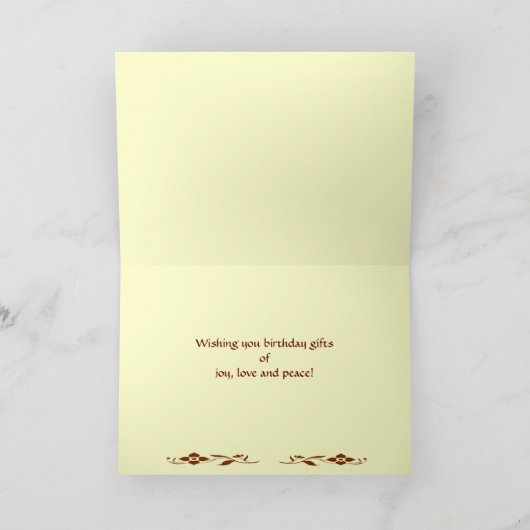 Beech Tree Forest Birthday Karte (Innenseite)