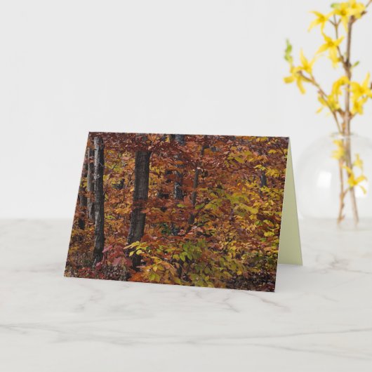 Beech Tree Forest Birthday Karte (Gelbe Blume)