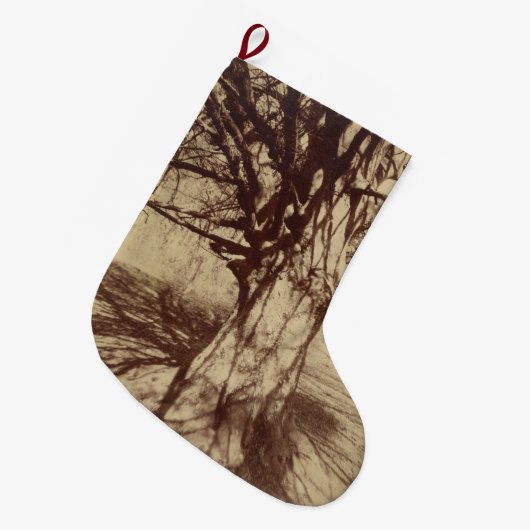 Beech Tree (von Eugène Atget) Großer Weihnachtsstrumpf (Vorderansicht (hängend))