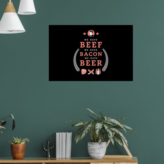 Beef Bacon Beer Classic Poster (Wohnzimmer 1)