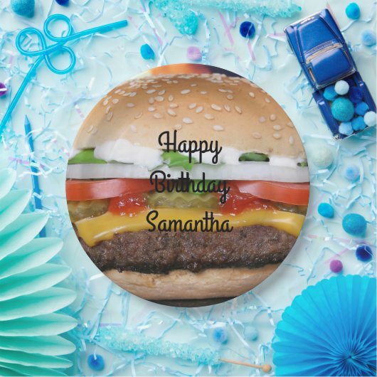 Beef Burger Kids 1. Geburtstag Pappteller (Party)