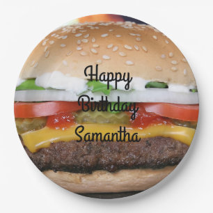 Beef Burger Kids 1. Geburtstag Pappteller