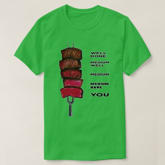 Beef Cooking Funne Art T-Shirt (Design vorne)