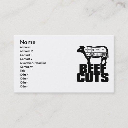 Beef_Cuts Visitenkarte (Vorderseite)