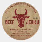 Beef Jerky Custom Label Aufkleber (Vorderseite)