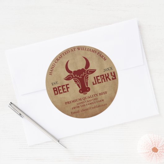 Beef Jerky Custom Label Aufkleber (Umschlag)