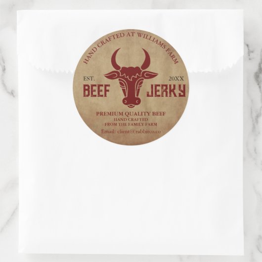 Beef Jerky Custom Label Aufkleber (Tasche)