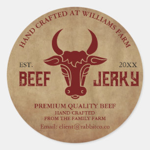 Beef Jerky Custom Label Aufkleber