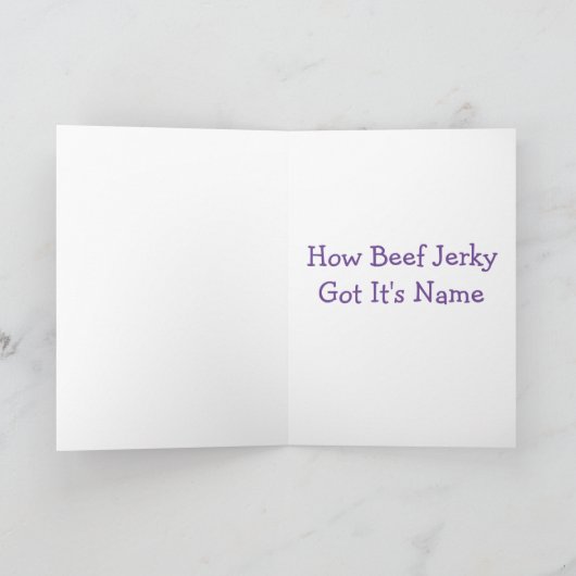 Beef Jerky Grußkarte Dankeskarte (Innenseite)