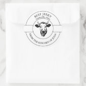 Beef Jerky Label Runder Aufkleber (Tasche)
