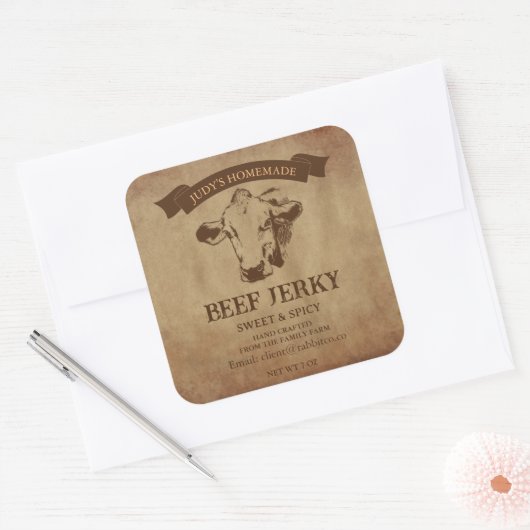 Beef Jerky Label Sticker (Umschlag)