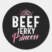 Beef Jerky Princess Runder Aufkleber (Vorderseite)