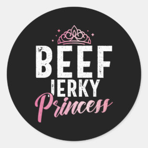 Beef Jerky Princess Runder Aufkleber