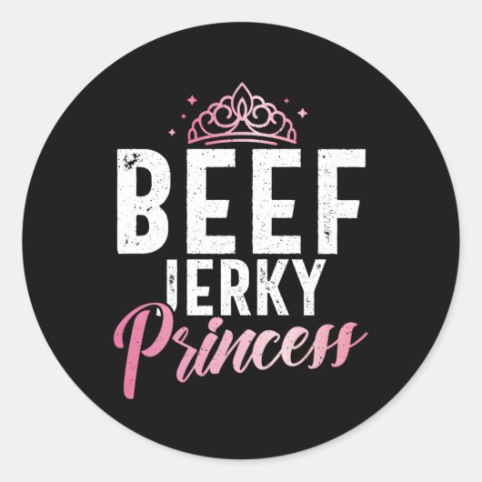 Beef Jerky Princess Runder Aufkleber (Vorderseite)