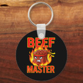 Beef Master Funny Steak Grilling Barbecue Schlüsselanhänger (Vorderseite)