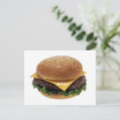 Beef Patti Sandwich Mittagessen Cheeseburger Postkarte (Stehend Vorderseite)