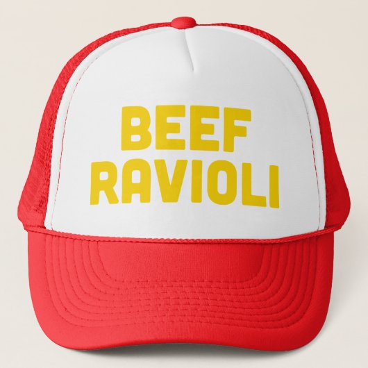 BEEF RAVIOLI Spaß Slogan LKW-Hut Truckerkappe (Vorderseite)