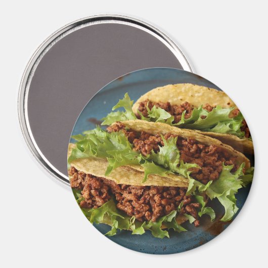Beef Tacos Dinner Kühlschrank Magnet (Vorderseite/Rückseite)
