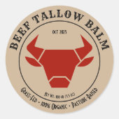 Beef Tallow Balm Label Sticker (Vorderseite)