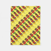 Beef Veggie Kebab Skewer Picnic Food Feinschmecker Fleecedecke (Vorderseite)