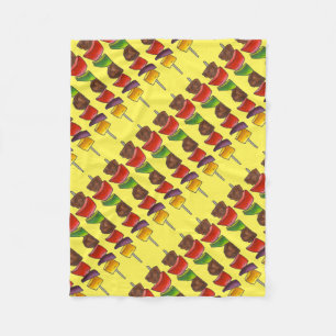 Beef Veggie Kebab Skewer Picnic Food Feinschmecker Fleecedecke