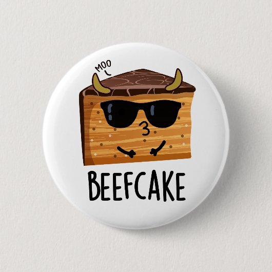 Beefcake Funny Cake Pub Button (Vorderseite)