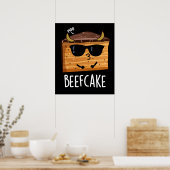 Beefcake Funny Cake Pub Dark BG Poster (Küche)