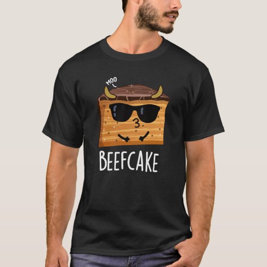 Beefcake Funny Cake Pub Dark BG T-Shirt (Vorderseite)