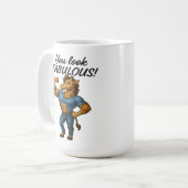 Beefcake Giraffe - Fabelhaft und geflochten Kaffeetasse (Vorderseite Links)