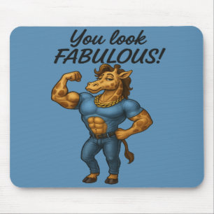 Beefcake Giraffe - Fabelhaft und geflochten Mousepad