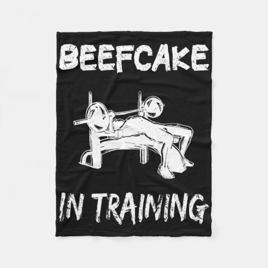Beefcake in Training Gym Muscle Funny Bodybuilding Fleecedecke (Vorderseite)